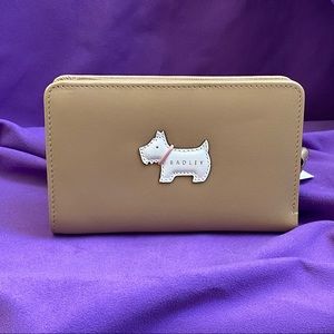 RADLEY LONDON Tan Wallet with White Dog Logo